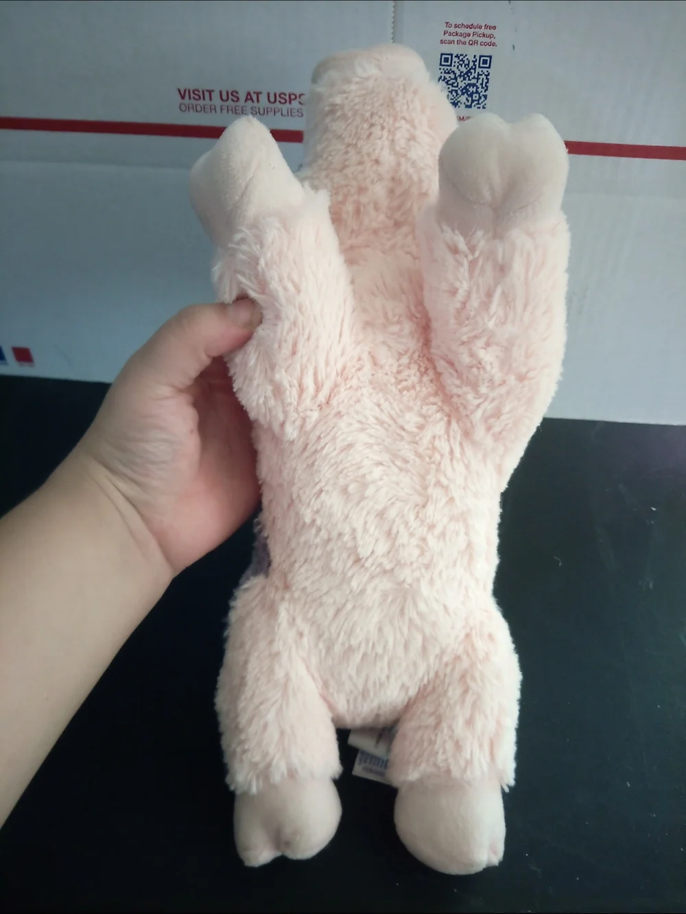 Aurora Plush Pink and Gray Pig Stuffed Animal - Soft Small Pet Toy